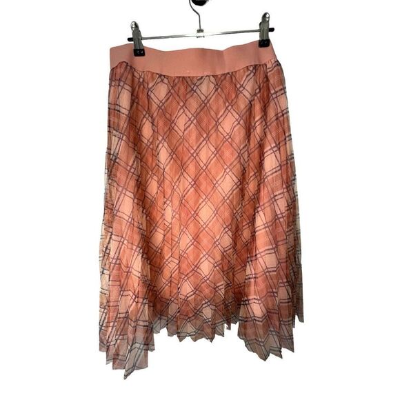 NWT Meteowear Plaid Pink And Purple Skirt With Tule Outer Lining - Picture 5 of 5